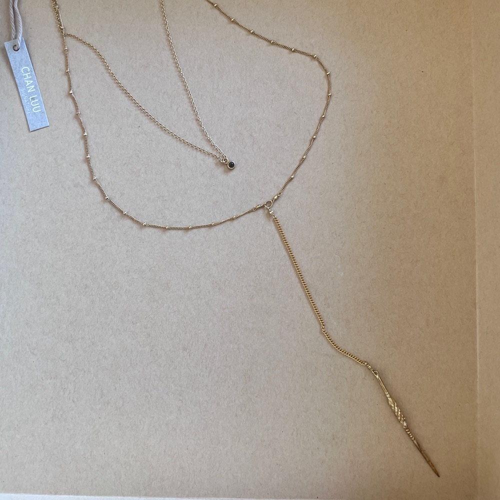 Chan Luu double layer necklace gold